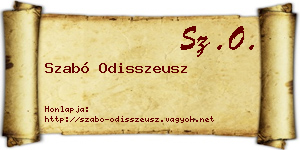 Szabó Odisszeusz névjegykártya